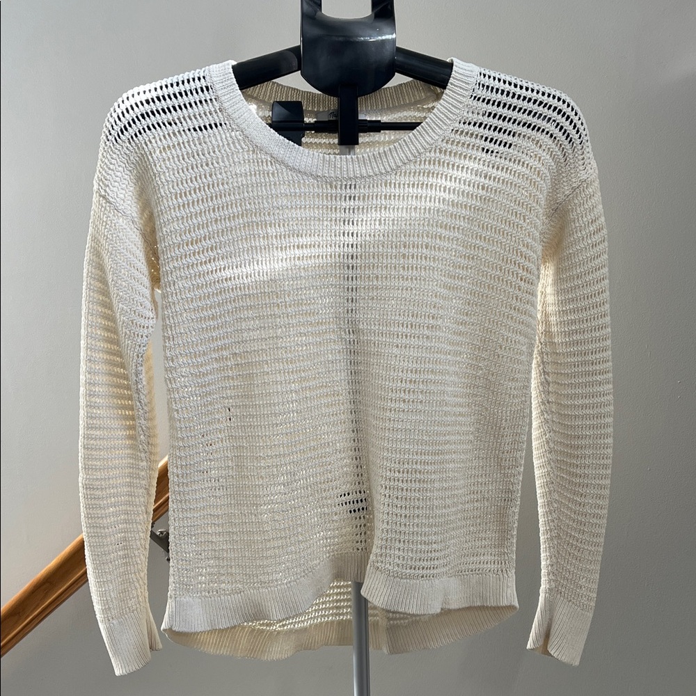 Madewell Women's Cream Knit Sweater - Size Small